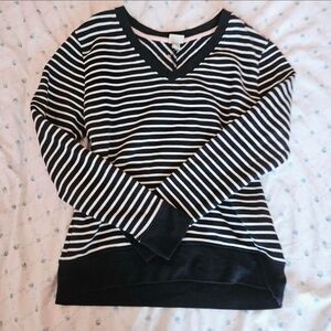A New Day Black and White Chevron Sweater